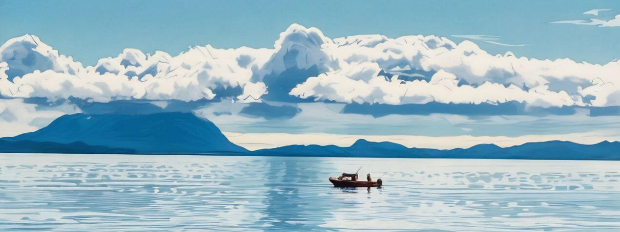 barco navegando en zona ártica